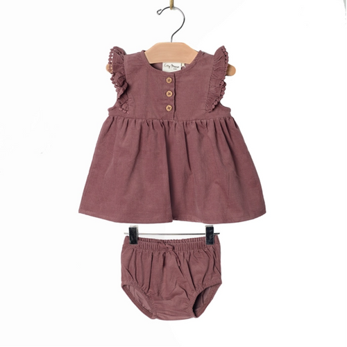 Corduroy Pinafore Dress Set