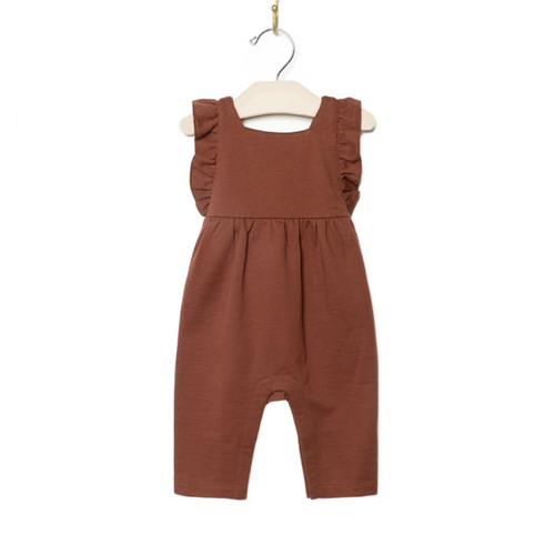 Flutter Sleeve Jumpsuit - Cinnamon