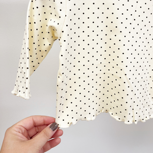 Mock Neck Shirt - Tiny Dots