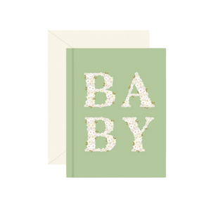 Baby Blooms Green Greeting Card