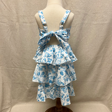 Load image into Gallery viewer, Blue Floral Layered Dress - Toddler