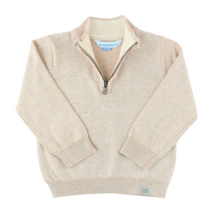 Quarter Zip Sweater - Heather Oatmeal