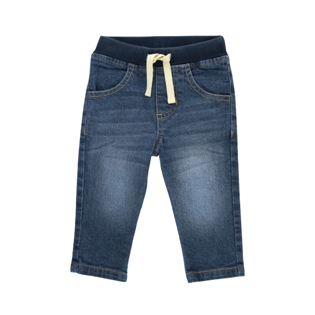 Pull On Stretch Denim Jeans - Medium Wash