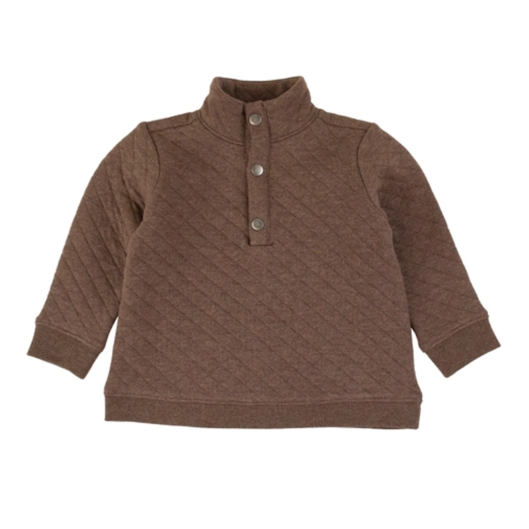 Quilted Quarter Snap Button Down Shirt