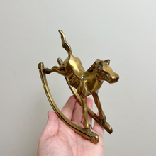 Load image into Gallery viewer, Brass Rocking Horse Trinket - Preloved/Vintage