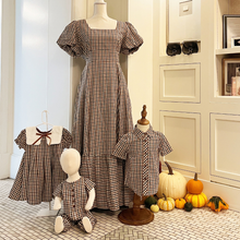 Load image into Gallery viewer, Mini Emery Dress in Chestnut Gingham