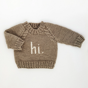 Crew Neck Sweater - Hi - Pebble