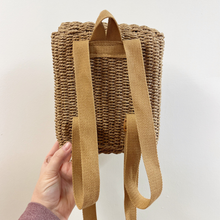 Load image into Gallery viewer, Woven House Backpack with Embroidery Details