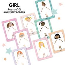 Load image into Gallery viewer, Dress a Doll Doodle Book - Girl