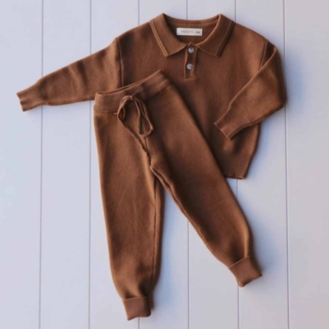 Chocolate Brown 2 Piece Lounge Set