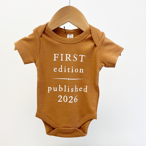 First Edition - Published 2026 - Baby Bodysuit - Camel