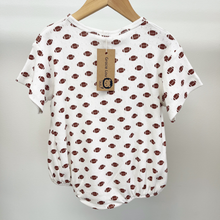 Load image into Gallery viewer, Football Organic Pointelle Bubble Romper