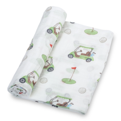 Muslin Swaddle Blanket - Golf