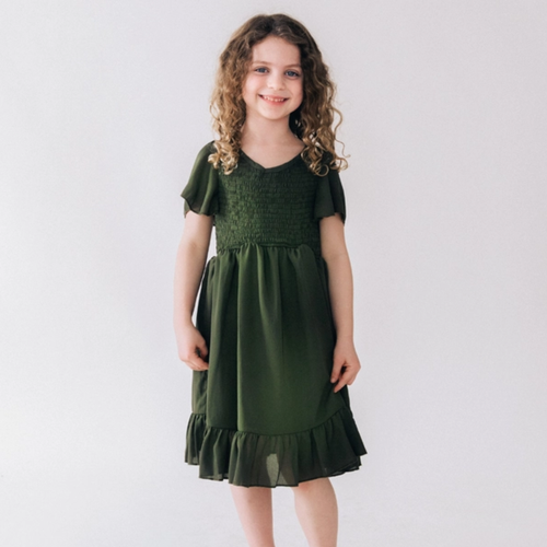 Dark Green Dress - Toddler