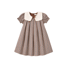 Load image into Gallery viewer, Mini Emery Dress in Chestnut Gingham