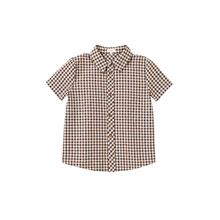 Load image into Gallery viewer, Boys Shirt in Chestnut Gingham