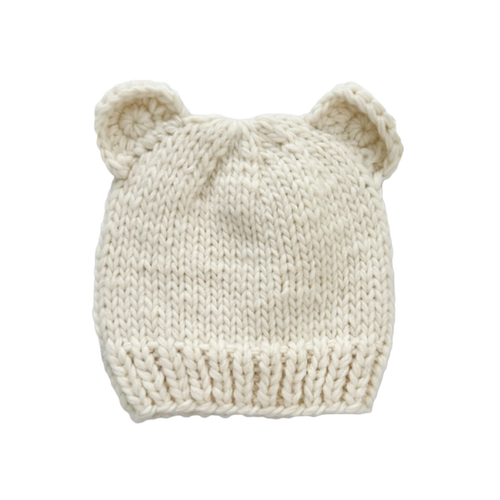 Knit Bear Hat - Cream