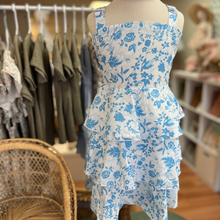 Load image into Gallery viewer, Blue Floral Layered Dress - Toddler