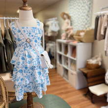 Load image into Gallery viewer, Blue Floral Layered Dress - Toddler