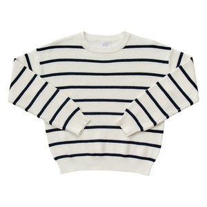 Navy Stripe Knit Sweater - Adult