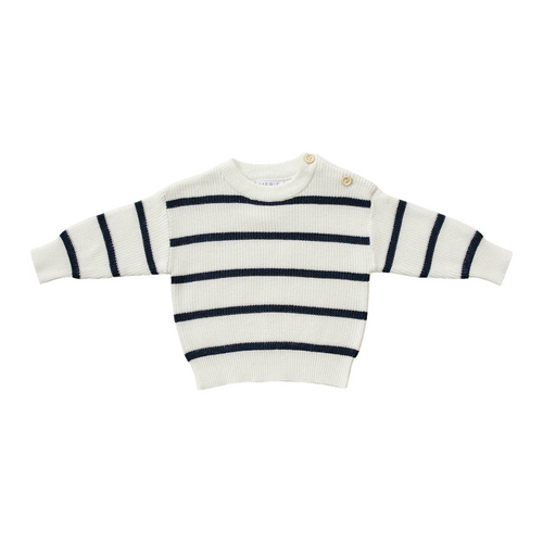 Navy Stripe Knit Sweater - Baby