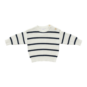 Navy Stripe Knit Sweater - Baby