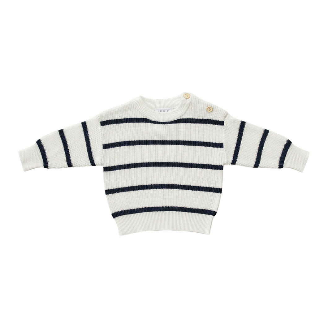 Navy Stripe Knit Sweater - Baby