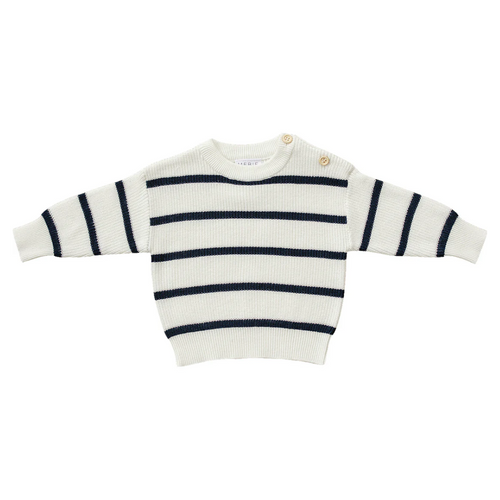Navy Stripe Knit Sweater - Toddler