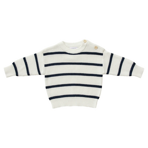 Navy Stripe Knit Sweater - Toddler