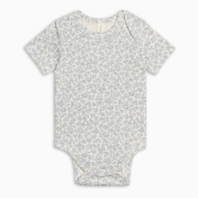 Load image into Gallery viewer, Baby bodysuit with a subtle floral pattern on a white background