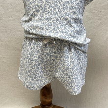 Load image into Gallery viewer, Floral organic cotton top and bottom on a mannequin against a beige background