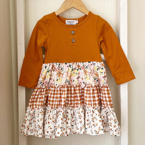 Patchwork Floral Dress