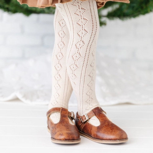 Fancy Knit Tights - Vanilla