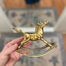 Load image into Gallery viewer, Brass Rocking Horse Trinket - Preloved/Vintage