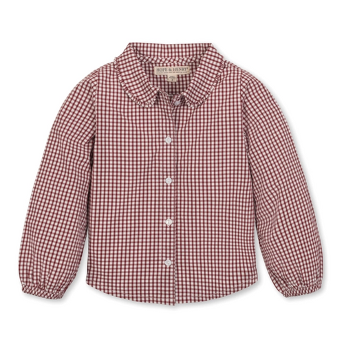 Dark Cherry Gingham Shirt