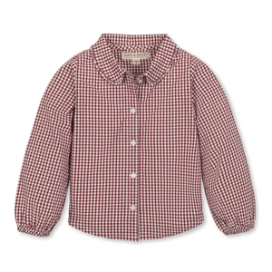 Dark Cherry Gingham Shirt