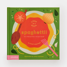 Load image into Gallery viewer, Children's book titled 'Cook in a Boot: Spaghetti!' on a white background
