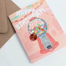 Load image into Gallery viewer, Gumball Birthday Card - Scratch Off Design