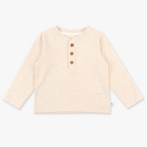 Henley Long Sleeve Tee - Heather Oatmeal