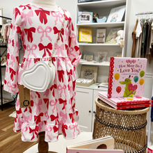 Load image into Gallery viewer, Swing Dress - Red and Pink Bows