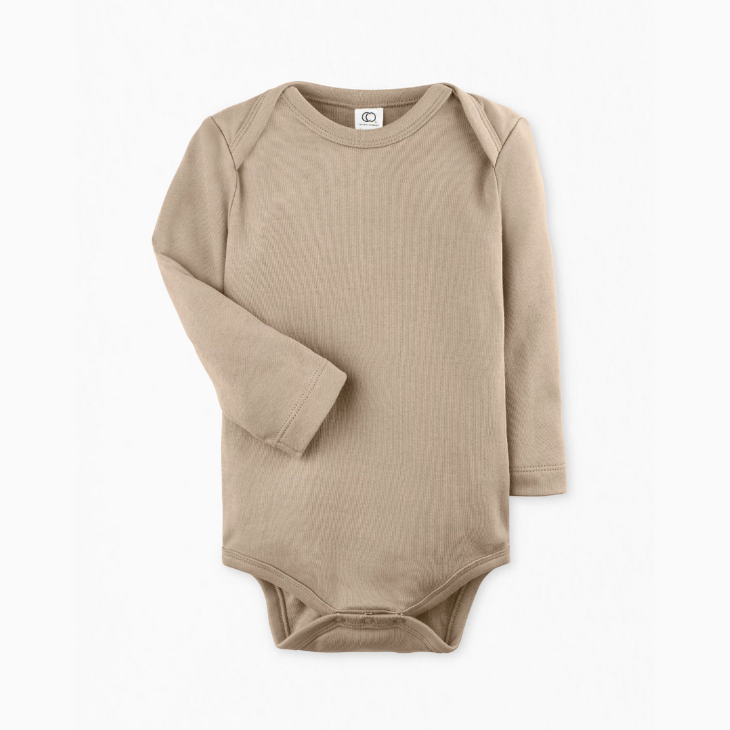 Long Sleeve Baby Bodysuit in the color Clay at Gracie Lou | A Boutique For Littles