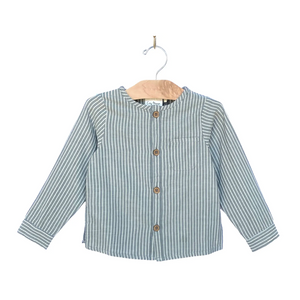 Button Down Shirt in color Stripe Granite, Toddler Boy Clothing at Gracie Lou | A Boutique For Littles
