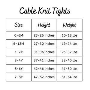 Cable Knit Tights - Vanilla