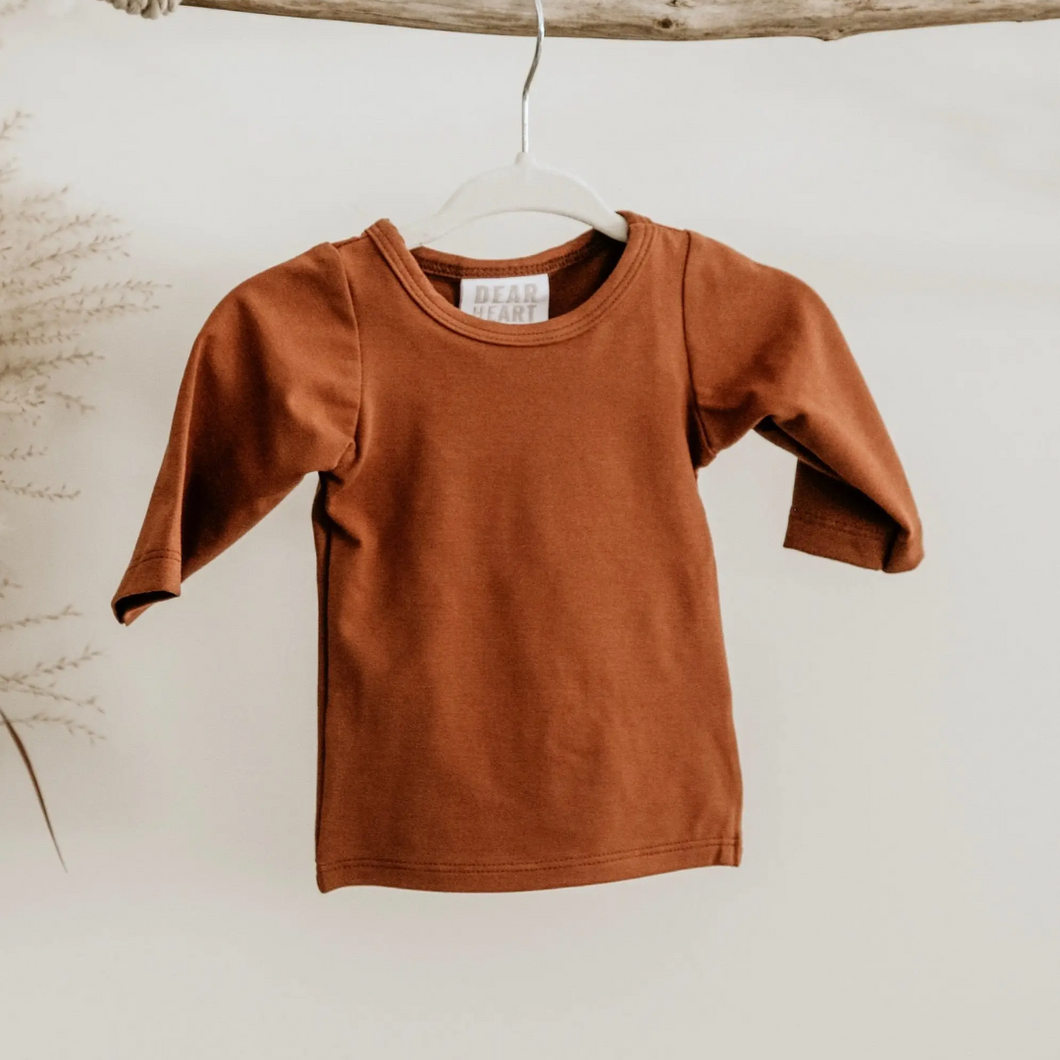 Long Sleeve Shirt - Bamboo - Rust