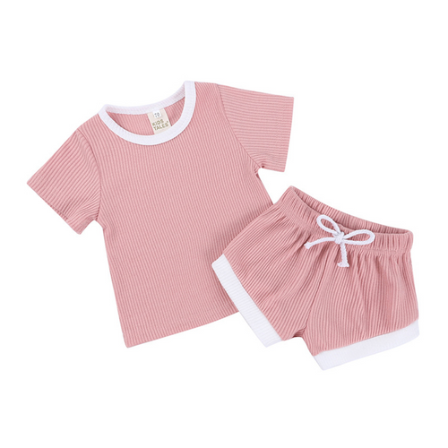 Shirt and Shorts - 2 Piece Set - Pink