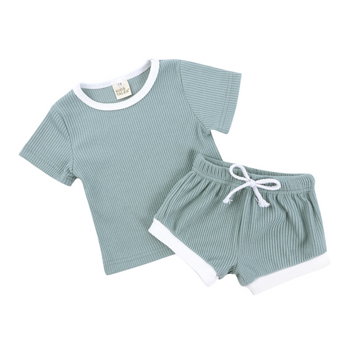Shirt and Shorts - 2 Piece Set - Turquoise