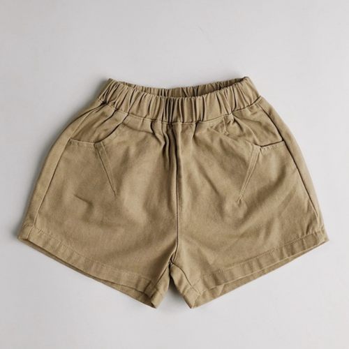 Shorts - Elastic Waist - Khaki