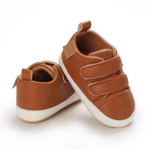 Velcro Strap - Soft Sole - Brown