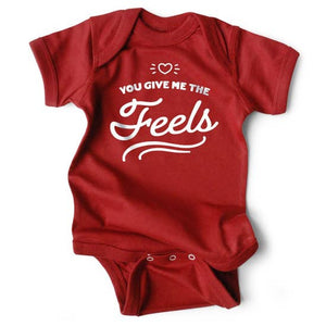 You Give Me All The Feels baby bodysuit at Gracie Lou | A Boutique For Littles